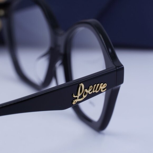 Loewe LW50053F 001 Geometric Eyeglasses 53mm - Shiny Black - Picture 5 of 8